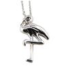 [R1374] - Серебряное колье ручной работы "Фламинго" - 18х10 мм.