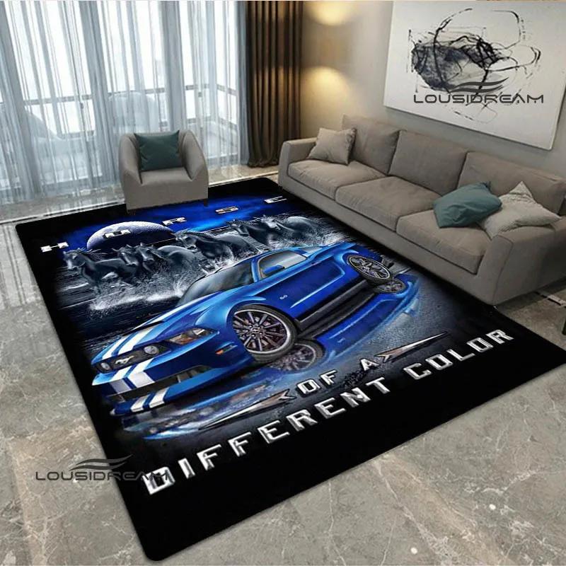 3D ковер с логотипом автомобиля M-Mustang, кухонные коврики, нескользящий ковер, уличные ковры, ковер для зоны, декор спальни, подарок на день рождения