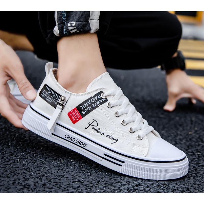 Trending Low-top Canvas Shoes Men's Casual Cool Fashion Street Style Shoes Hip Hop Sneakers for Teens