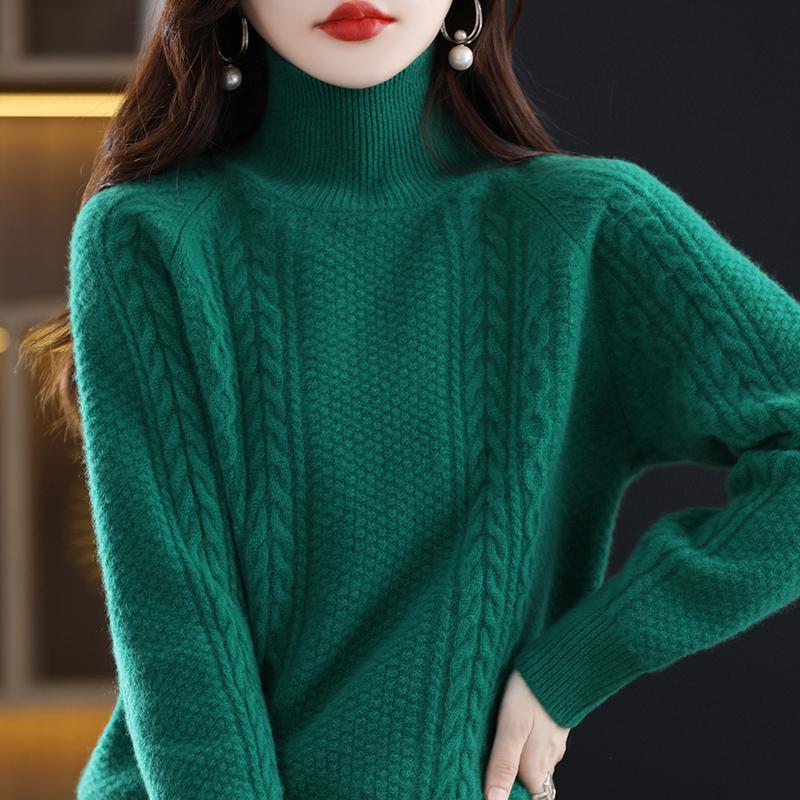 Женский кашемировый свитер Qinghe кашемир 30% кашемир 70% шерсть осенне-зимний кашемировый толстый пуловер мягкий и теплый