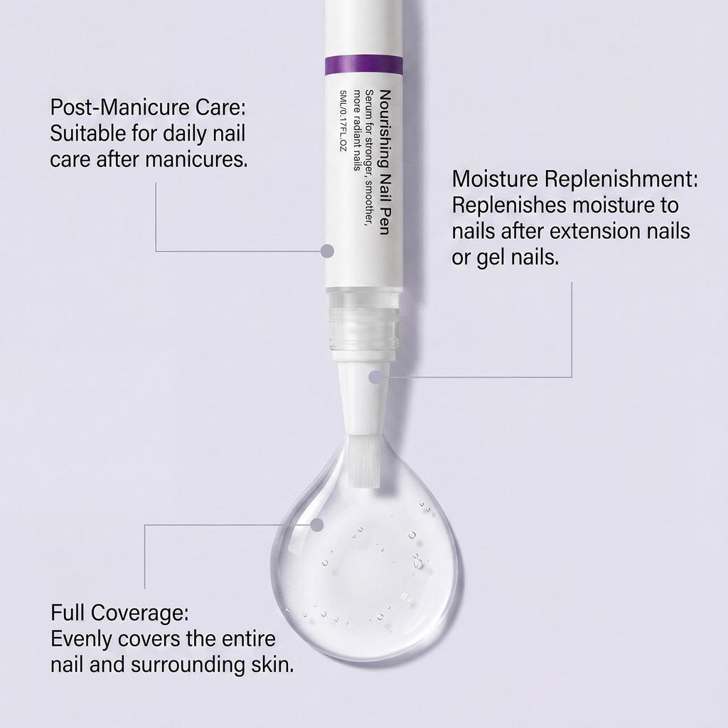 Moisturizing Nail Care Pen Moisturizing Nail Noodles Soft Heh Armor Quality Portable Nutrient Solution Hand Care Nail Art Receive