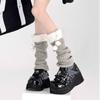 Cute Leg Cover Autumn and Winter Lamb Wool Pom-pom Warm Hairball Socks Cover J Retro Stacking Socks Children