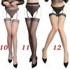 18 видов стилей, сетчатые колготки, черные кружевные чулки, женские ажурные вышивки, прозрачные бедра, высокие колготки, носки, леггинсы для женщин, девочек