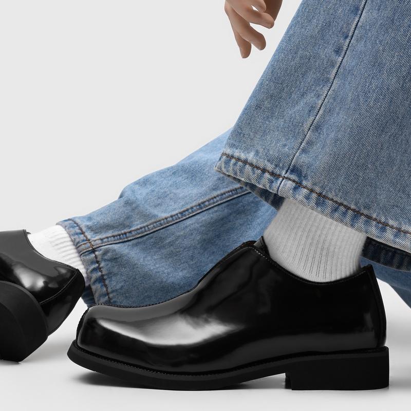 Men Casual Dress Shoes Leather Look Derby Lace Up Business Office Walking Shoes Comfortable Smart Daily Footwear Daily Wear