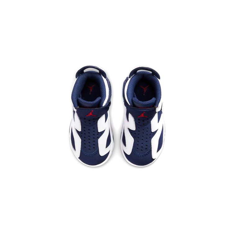 Jordan 6. Ретро Little Flex Olympic (ТД) Детские кроссовки White Midnight-Navy Gym-Red CT4417-130