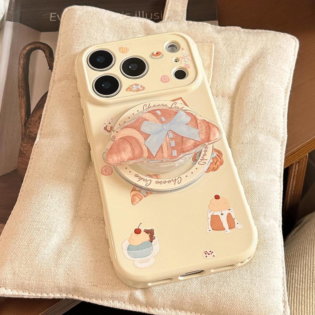 Креативный чехол-подставка в виде домика из хлеба для iPhone 16, iPhone 17, iPhone 17 Pro Max