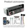 Bluetooth car radio 1 din, 4X45W, FM radio Bluetooth AUX, MP3 FLAC USB Flash drive microSD, Microphone Hands Free,Phone Holder and charging