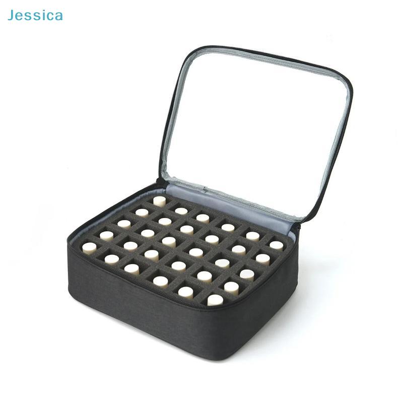 30-Slot Nail Polish Organizer Case | Removable Foam Interior Storage Box For 0.5 Fl.Oz Nail Lacquers