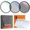Concept Lens Filter Set ND4 Filter PL Polarizing Filter UV Protection Filter Cleaning Cloth Filter Case Optical Glass 18 Layer Nano Coating K&F 40.5mm