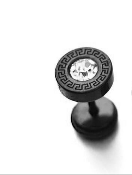 Унисекс Модные Ретро Круглые Серьги из Нержавеющей Стали с Бриллиантами в Виде Великой Китайской Стены