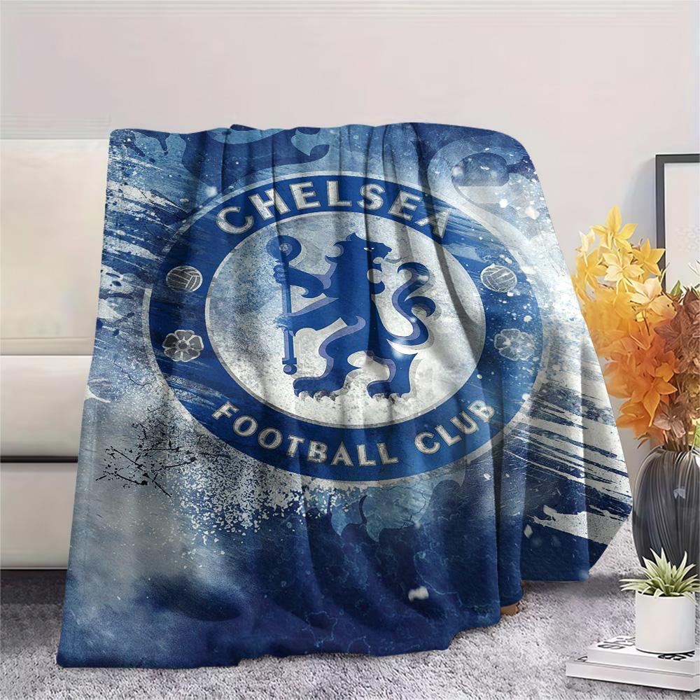 1Pc Chelsea FC Print Flannel Blanket High Quality Warm Comfortable Cover for All Seasons Perfect for Gifts Home Decor