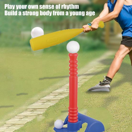 Детский бейсбольный набор с 4 мячами и пусковой установкой T-Ball