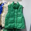 2024 новый пуховый жилет женский короткий воротник-стойка корейская версия свободный теплый женский жилет жилет жилет верхняя одежда тренд