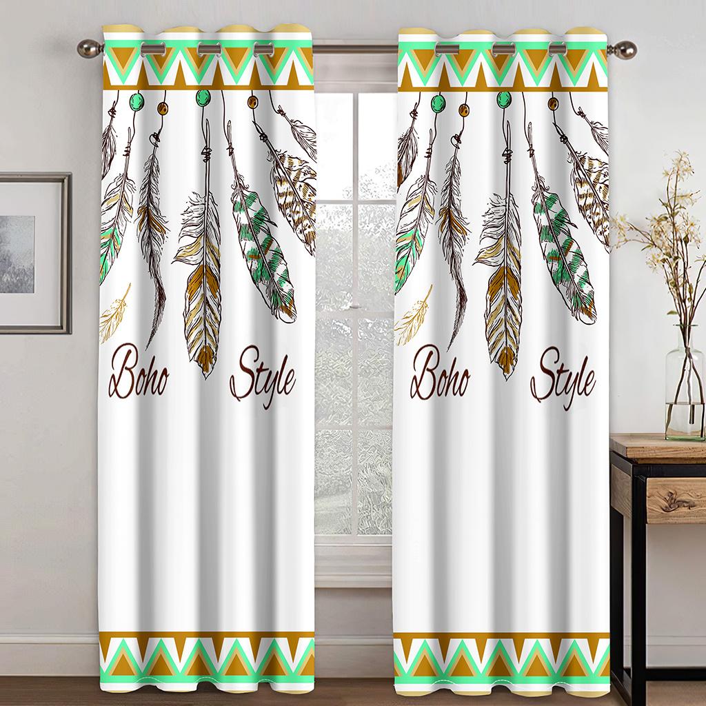 Цветные шторы-ловцы снов 3D Современный домашний декор Затемняющие шторы 2 панели Роскошный декор для гостиной, спальни, балкона