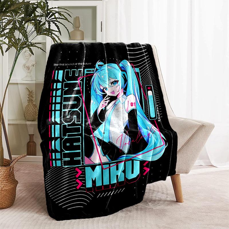 1pc Blanket - Hatsune Miku Print Design, Lightweight Blanket for Sofa, Bed- Soft &Warm, Gift for All Seasons