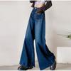 Джинсы женские весна-лето 2025 новые модные европейские стильные широкие свободные джинсовые брюки женские полной длины уличные синие джинсы