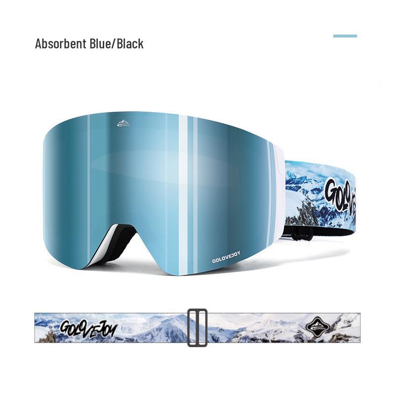 Men's Magnetic Double-Layer Anti-Fog Windproof Ski and Snow Goggles TYJ08