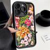 Роскошный цветной цветочный принт мягкий чехол для телефона TPU для iPhone 16 Pro Max 15 Pro 14 13 12 11 XR XS 8 7 защита объектива противоударный матовый бампер чехол
