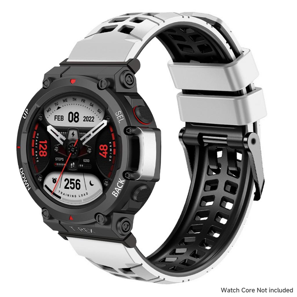 Силиконовый спортивный ремешок для Amazfit T-rex 3/2/1, двухцветный регулируемый ремешок для T-rex Pro/Ultra/2ultra, дышащий браслет для смарт-часов