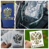 Автомобильная наклейка Герб России Русская автомобильная наклейка Никелированный металл Наклейка с русским текстом Автомобильная наклейка с Федеральным орлом
