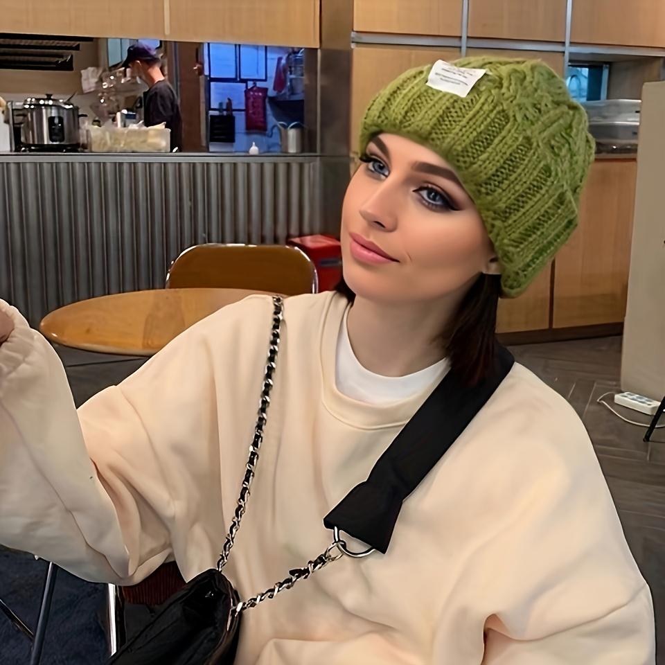 Женская эластичная шапка-бини, зимняя шапка-череп, мягкий повседневный головной убор, универсальная мода, удобная теплая шапка