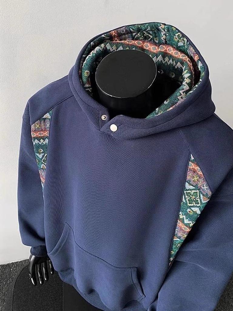 Худи с вышивкой в стиле пэчворк Color Block - Осенняя куртка американского стиля, тяжелая, для пар