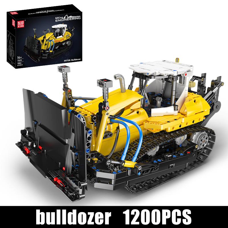 Mould King 19019 Технические игрушки-машины Набор строительных блоков MOC PR756 Бульдозер Инженерный грузовик Кирпичный набор Рождественский подарок для детей