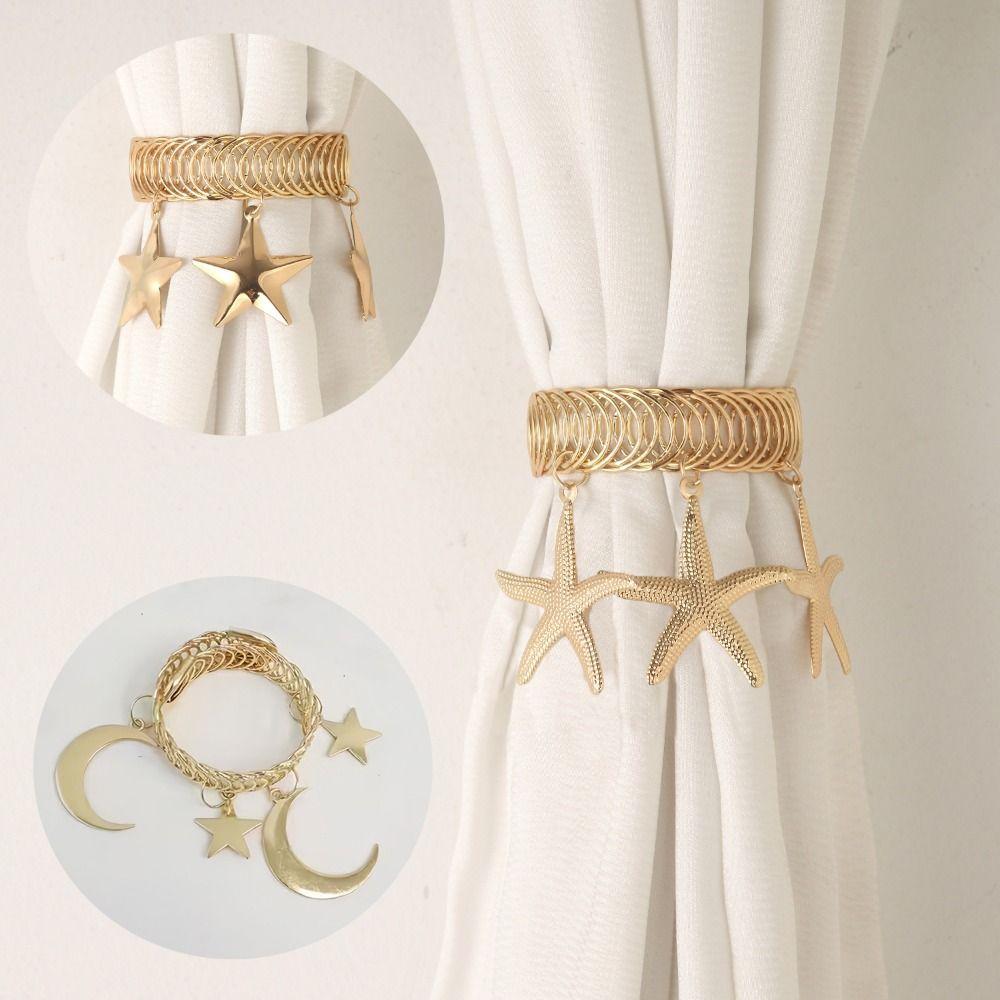 2Pcs Vintage Curtain Tie Backs Adjustable Curtain Clips Window Curtain Tie Belts Room Ornaments