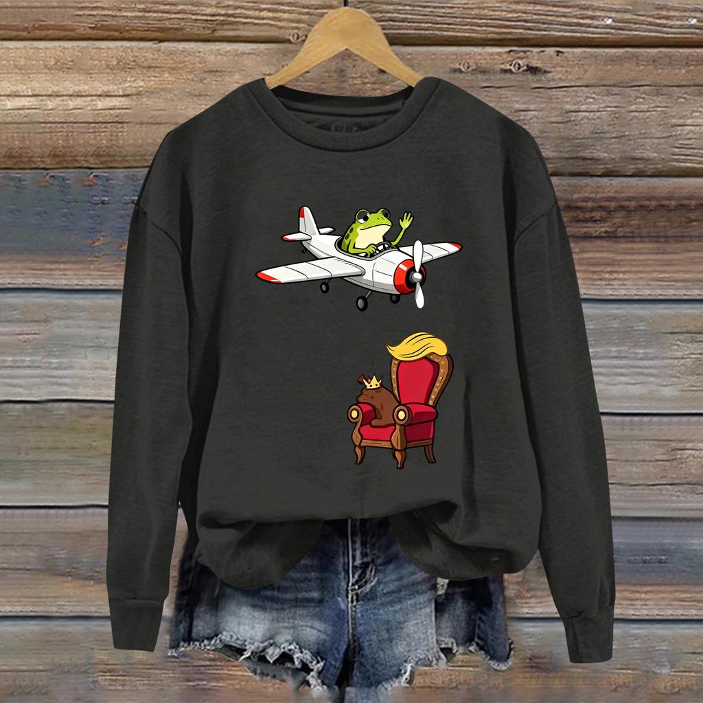 Женские модные повседневные универсальные свитшоты с длинным рукавом и круглым вырезом