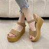 Wedges Platform Women Sandals Summer High Heels Shoes Woman 2025 New Comfort Beach Pumps Open Toe Plus Size 42 Sandalias Mujer