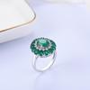 Модное потрясающее серебряное кольцо S925, натуральный зеленый агат, успокаивающий драгоценный камень, свет, роскошные украшения для женщин, помолвка, банкет, фестиваль, подарок