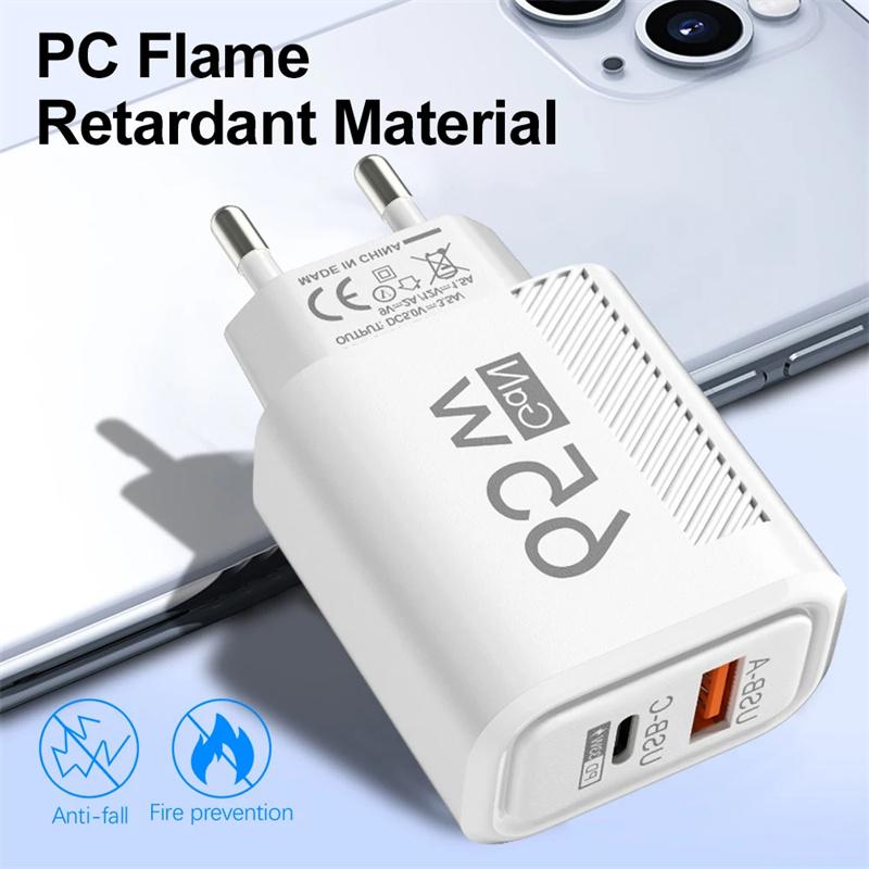 Зарядное устройство USB PD 65 Вт, вилка Type-C, быстрая зарядка телефона, GaN адаптер для зарядки, EU/US для iPhone 16 15 Pro Max, аксессуары для телефонов Samsung