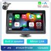 7'' Universal Car Radio Wireless Carplay Android Auto Mirrorlink Portable BT/USB/AUX with Sun Visor Multimedia Car Player