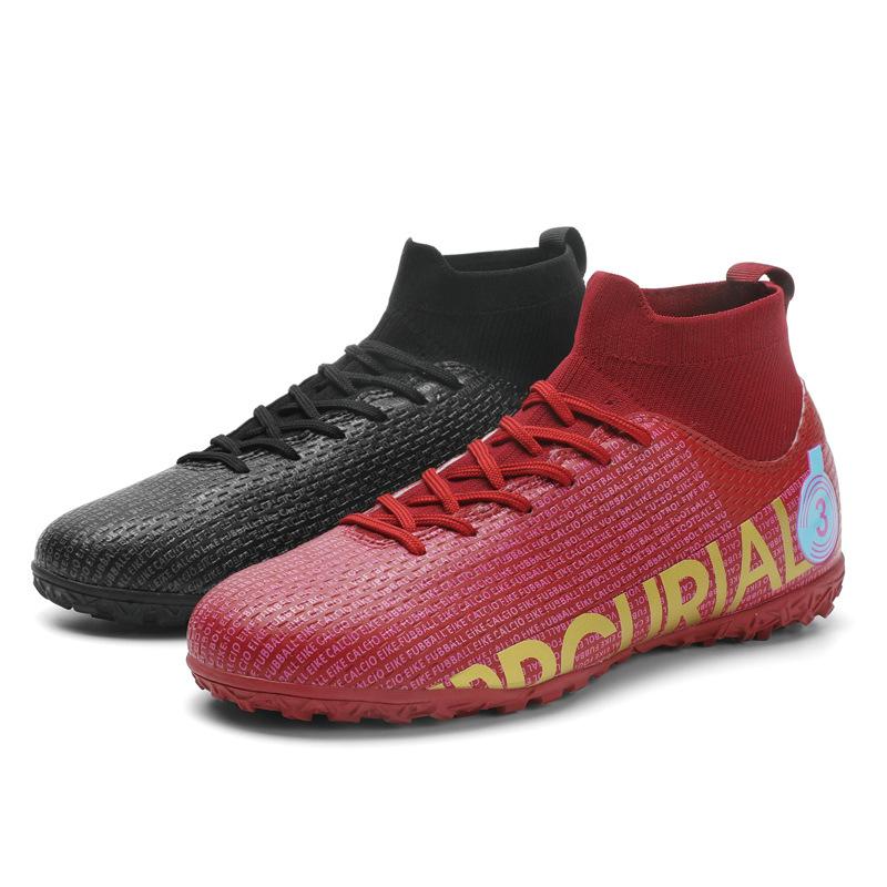 2025 new FGTF football shoes men's breathable high-top long and short nail football shoes grass training shoes