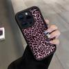 Розовый леопардовый принт Модный узор Чехол для телефона Для iPhone 17 Pro Max XS X XR 17 Air 16 Plus 16E 15 14 13 12 11 Силиконовый мягкий чехол