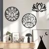 Metal Art Lotus Shape Wall Hanging - Stylish Indoor Decor for Dining Room and Living Room | Elegant Wall Decoration