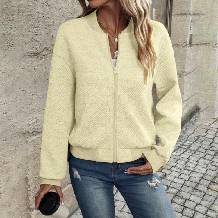 Women Loose Casual Lightweight Long Sleeve Full Zipper Sweatshirts Jackets Coat Outwear
