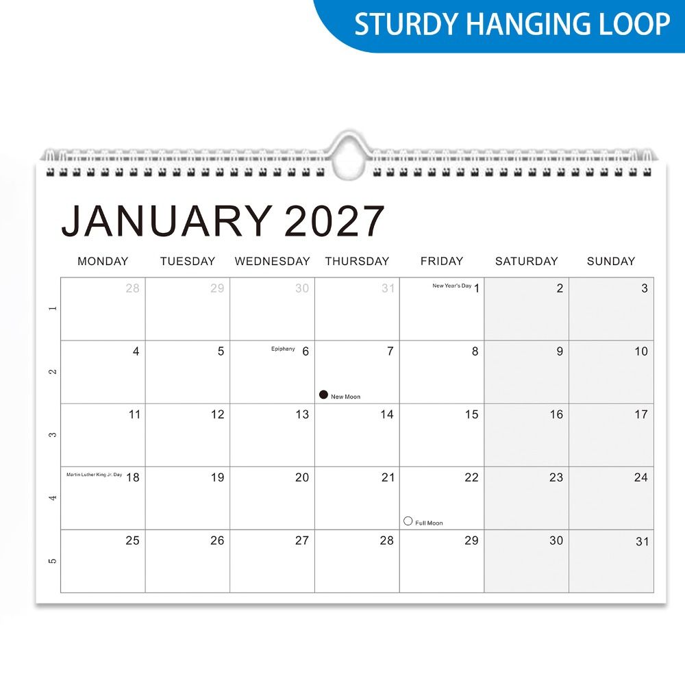 July.2026 - Dec. 2027 English Calendar Thick Paper Monthly Planner Calendar Wall Calendar Home