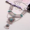 Style Ethnic Simulation Gemstone Decoration Women Necklace And Earring Set