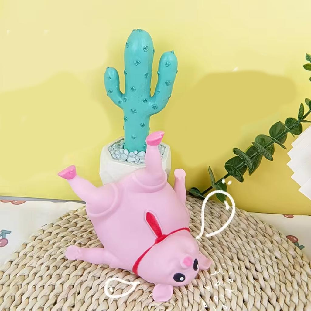 TPR Squishy Pig Stress Relief Toy Filled With Sand, Sensory Fidget Toys For Adults Teens, Funny Squeeze Sensory Toys