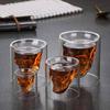 2 Pcs Double Wall Creative Bar Skull Whiskey Liquor Beer Glass Halloween SGlasses Teacup Juice Mug Drinking Club Wine Cup