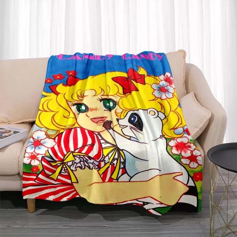 Одеяло Candy Candy Anime Kawaii Japanese Anime Flannel Super Soft Warm Blanket Подходит для дома Four Seasons Bedroom Blanket