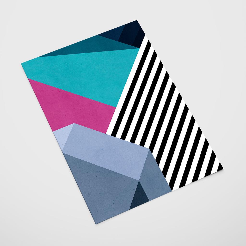 Plakat geometryczny ściana graffiti