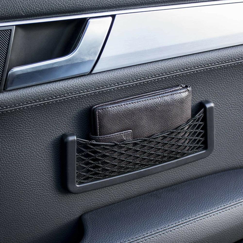 Автомобильное сиденье, боковая часть, внутренняя часть, задний карман для мелочей, сетчатая сумка для хранения, держатель для телефона, эластичная гибкая сетка