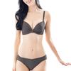 Комплект бюстгальтера с зазорами между чашками обеспечивает красивый гладкий бюстгальтер и трусики цвета древесного угля B75 [Flande Lingerie] Увеличивающий декольте [Нет + стройный, бюст] Пушистый,