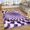 3D Vortex Visual Illusions Ковер Ковер для гостиной Спальня Домашний декор, Напольный коврик Нескользящее украшение для дивана Кухня Коврик