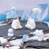 Мини-украшение в виде белого медведя, мультяшный белый медведь, микропейзаж, кукольный домик, модель автомобиля, интерьер, украшение для домашнего рабочего стола