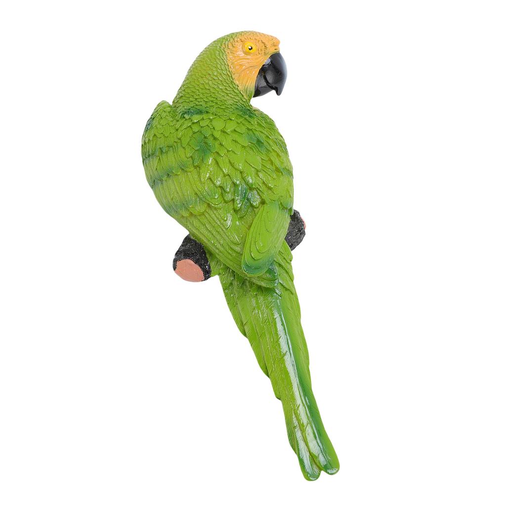 Parrot Status Tree Hanging Wall Mount Lifelike Resin Parrot Decor for Garden Courtyard