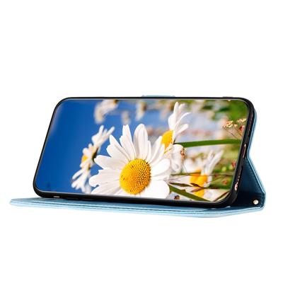 Чехол для Honor 200 5G из ПУ кожи с цветочным узором и отделениями для карт