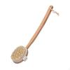 Back Brush Shower Scrubber Lightweight Deep Cleaning Soft Bristles Long Wood Handle for Gift